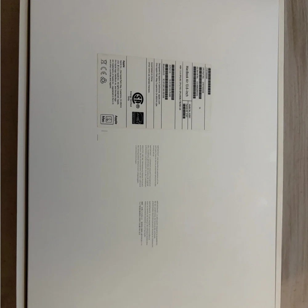 MacBook Air BOX ONLY